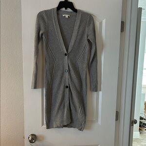 Banana Republic Women's Ribbed Gray Cardigan
